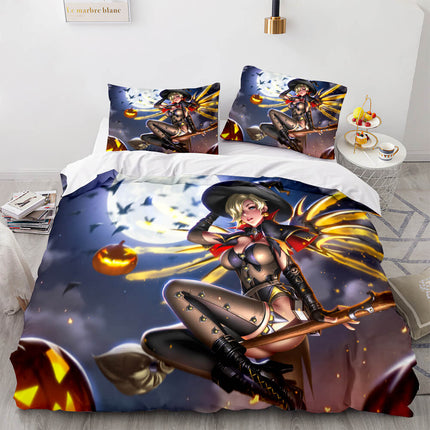 PS4 Overwatch Pattern Bedding Set Quilt Covers Room Decoration