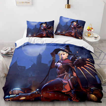 PS4 Overwatch Pattern Bedding Set Quilt Covers Room Decoration