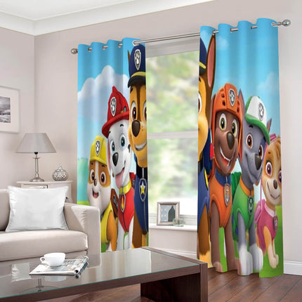 Paw Patrol Curtains Cosplay Blackout Window Drapes for Room Decoration