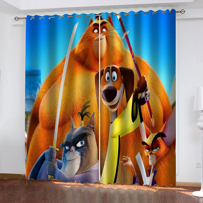 Paws of Fury The Legend of Hank Curtains Blackout Window Drapes
