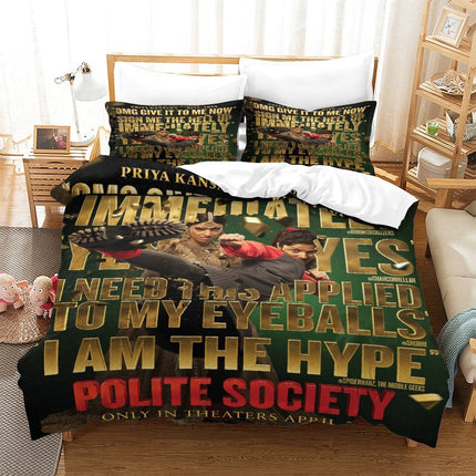 Polite Society Bedding Set Pattern Quilt Cover