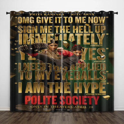 Polite Society Curtains Blackout Window Drapes Decoration