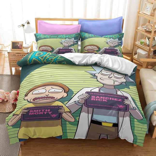 Rick And Morty 3 Piece Bedding Set Quilt Cover Without Filler