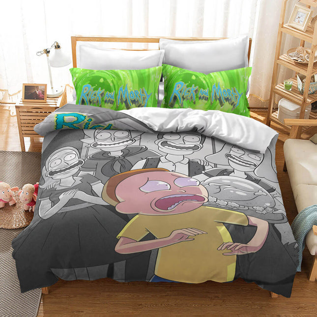 Rick And Morty 3 Piece Bedding Set Quilt Cover Without Filler