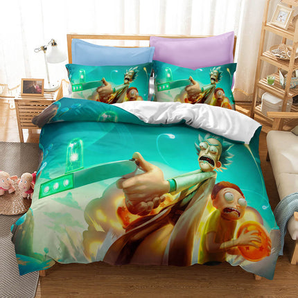 Rick And Morty 3 Piece Bedding Set Quilt Cover Without Filler