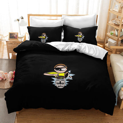 Rick And Morty 3 Piece Bedding Set Quilt Cover Without Filler