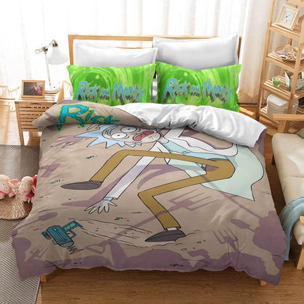 Rick And Morty 3 Piece Bedding Set Quilt Cover Without Filler