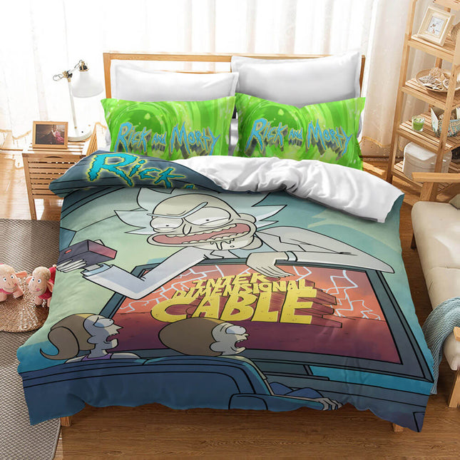 Rick And Morty Bedding Set Quilt Cover Without Filler
