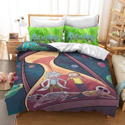 Rick And Morty Bedding Set Quilt Cover Without Filler