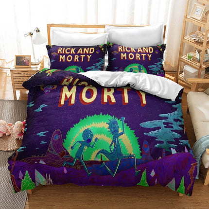 Rick And Morty Bedding Set Quilt Cover Without Filler