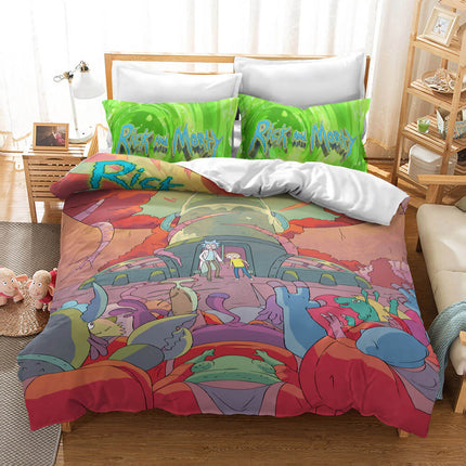Rick And Morty Bedding Set Quilt Cover Without Filler