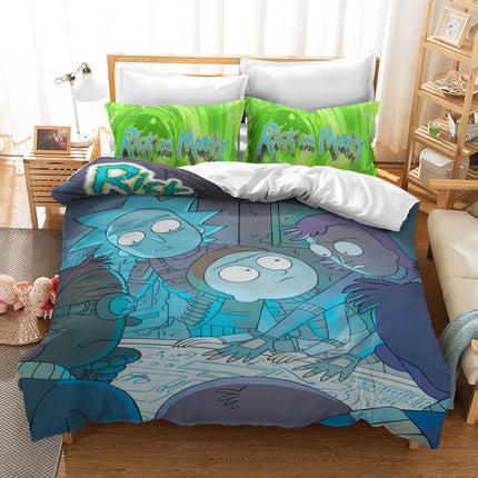 Rick And Morty Bedding Set Quilt Cover Without Filler