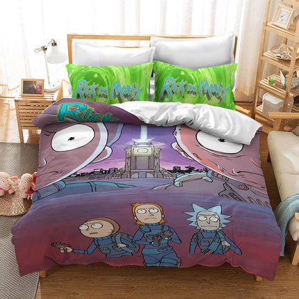 Rick And Morty Bedding Set Quilt Cover Without Filler