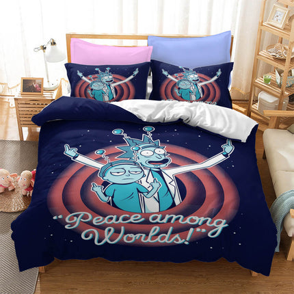 Rick And Morty Bedding Set Quilt Cover Without Filler