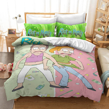 Rick And Morty Bedding Set Quilt Cover Without Filler