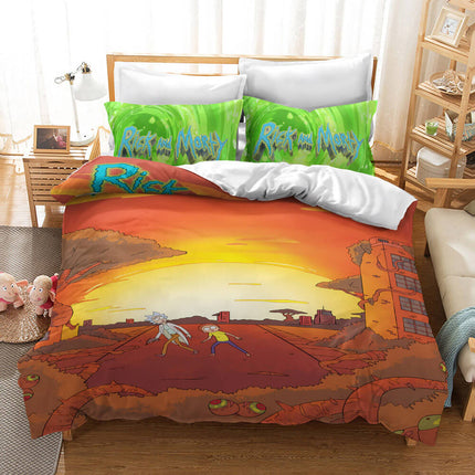 Rick And Morty Bedding Set Quilt Cover Without Filler