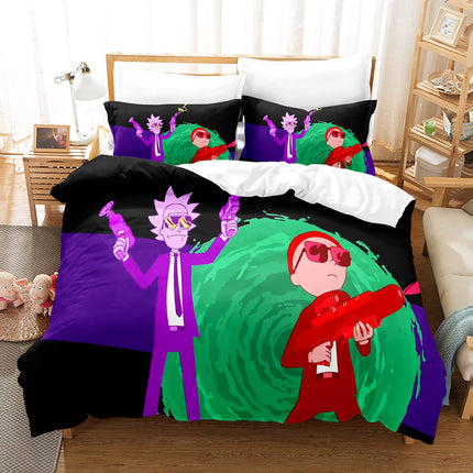 Rick and Morty Pattern Bedding Sets Quilt Covers Room Decoration