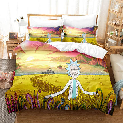 Rick and Morty Pattern Bedding Sets Quilt Covers Room Decoration