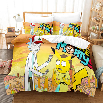 Rick and Morty Pattern Bedding Sets Quilt Covers Room Decoration