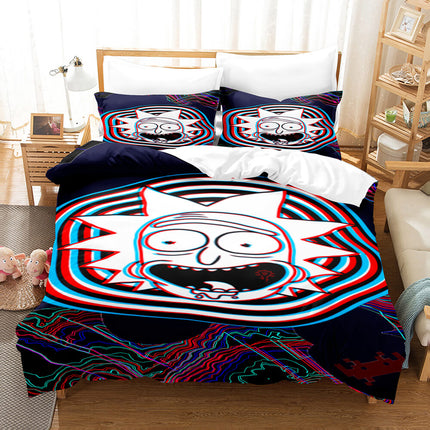Rick and Morty Cosplay Kids Soft Bedding Sets Quilt Covers Without Filler
