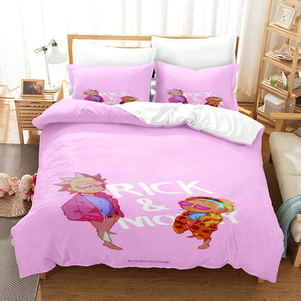 Rick and Morty Cosplay Kids Soft Bedding Sets Quilt Covers Without Filler