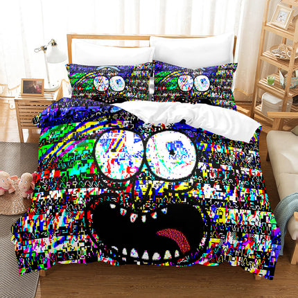 Rick and Morty Cosplay Kids Soft Bedding Sets Quilt Covers Without Filler