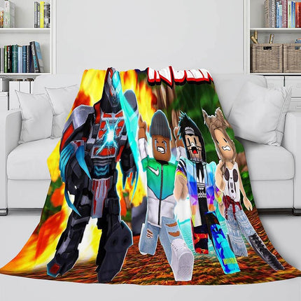 Roblox Blanket Flannel Fleece Throw Cosplay Blanket Christmas Present