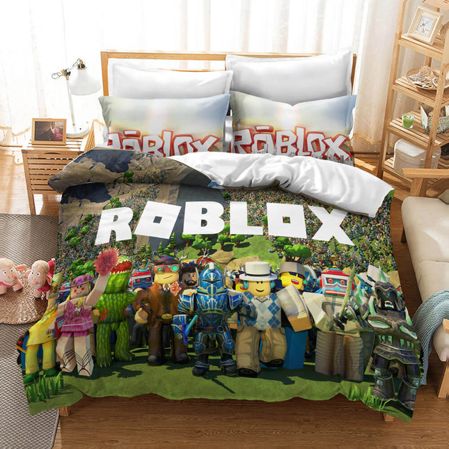 Roblox Kids Bedding Set Quilt Covers Room Decoration