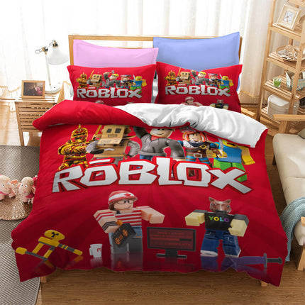 Roblox Kids Bedding Set Quilt Covers Room Decoration