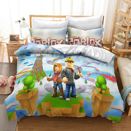 Roblox Kids Bedding Set Quilt Covers Room Decoration