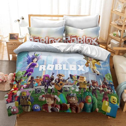 Game Roblox Bedding Set Kids Quilt Cover Without Filler