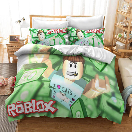 Game Roblox Bedding Set Kids Quilt Cover Without Filler