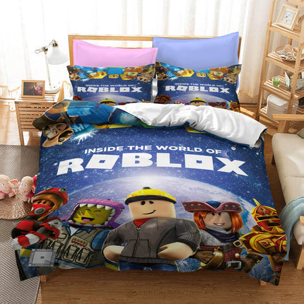 Game Roblox Bedding Set Kids Quilt Cover Without Filler