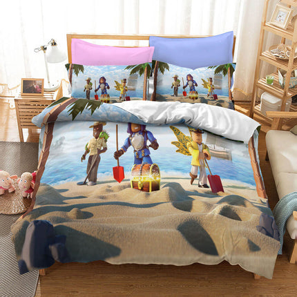 Game Roblox Bedding Set Kids Quilt Cover Without Filler