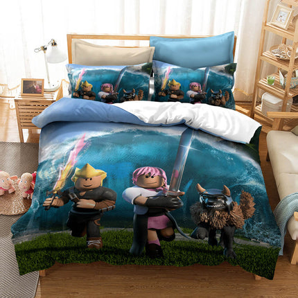 Game Roblox Bedding Set Kids Quilt Cover Without Filler