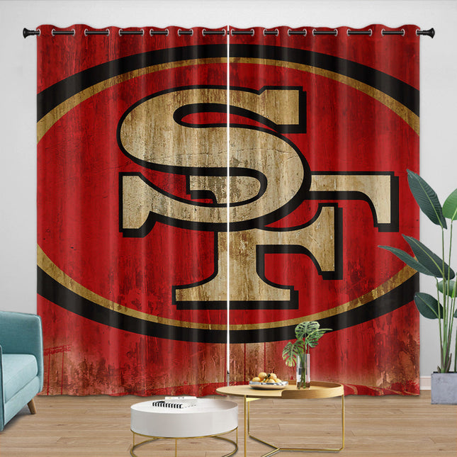 San Francisco 49ers Curtains Blackout Window Drapes Room Decoration