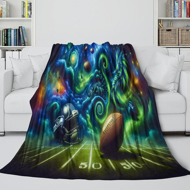 Seattle Seahawks Blanket Flannel Fleece Throw Room Decoration