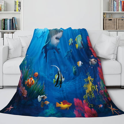 Shark Flannel Blanket Fleece Throw Blanket Wrap Nap Bedding Sets