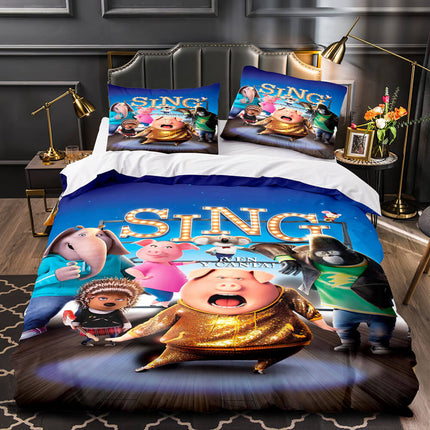 Sing 2 Bedding Set Quilt Duvet Cover Pillowcase Bedding Sets