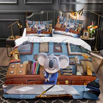 Sing 2 Bedding Set Quilt Duvet Cover Pillowcase Bedding Sets for Kids