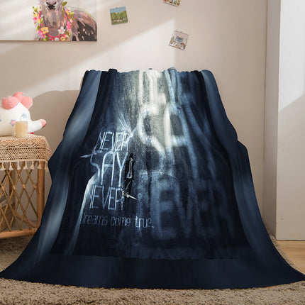 Singer Justin Bieber Flannel Fleece Throw Blanket