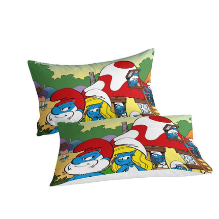 Smurfs Bedding Set Quilt Duvet Cover Without Filler