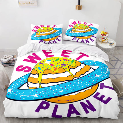 Space Astronaut Bedding Set Kids Quilt Cover Room Decoration