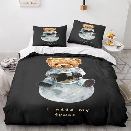 Space Astronaut Bedding Set Kids Quilt Cover Room Decoration