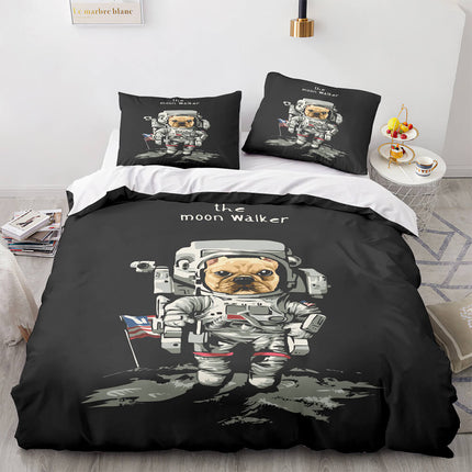 Space Astronaut Bedding Set Kids Quilt Cover Room Decoration