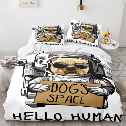 Space Astronaut Bedding Set Kids Quilt Cover Room Decoration