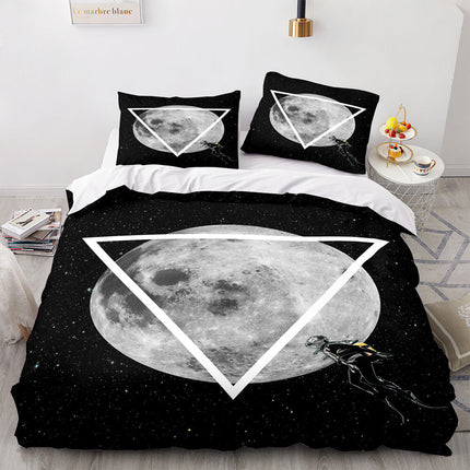 Space Astronaut Bedding Set Kids Quilt Cover Room Decoration