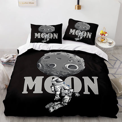 Space Astronaut Bedding Set Kids Quilt Cover Room Decoration