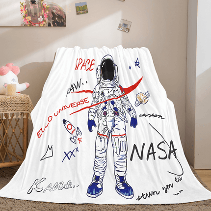 Space Astronaut Blanket Soft Flannel Blanket