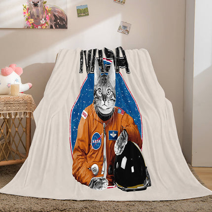Space Astronaut Blanket Soft Flannel Blanket